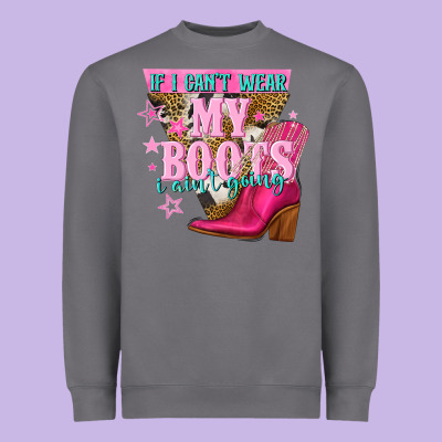 If I Cant Wear My Boots I Aint Going Heavyweight Sweatshirt Designed By Nancycooperartshop