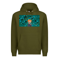 Army Green wizard boy and mouse Premium Hoodie - TumblerDesignByShophia