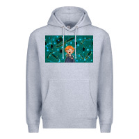Heather Grey wizard boy and mouse Premium Hoodie - TumblerDesignByShophia