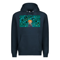 Navy wizard boy and mouse Premium Hoodie - TumblerDesignByShophia