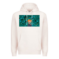 Pale Pink wizard boy and mouse Premium Hoodie - TumblerDesignByShophia