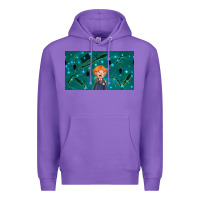Purple wizard boy and mouse Premium Hoodie - TumblerDesignByShophia