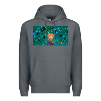Rock wizard boy and mouse Premium Hoodie - TumblerDesignByShophia