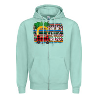 Seafoam Santas Little helper Zipper Hoodie - Bettercallsaul