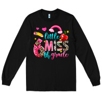 Black little miss sixth grade Long Sleeve Tee - NancyCooperArtShop
