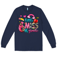 Navy little miss sixth grade Long Sleeve Tee - NancyCooperArtShop