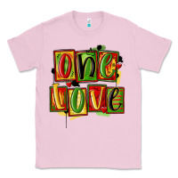 Bubblegum Pink one love juneteenth Classic Tee - MaliasSmallBusiness