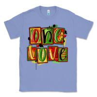 Colony Blue one love juneteenth Classic Tee - MaliasSmallBusiness
