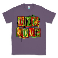 Lavender one love juneteenth Classic Tee - MaliasSmallBusiness