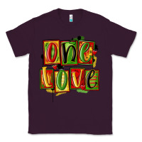 Plum one love juneteenth Classic Tee - MaliasSmallBusiness