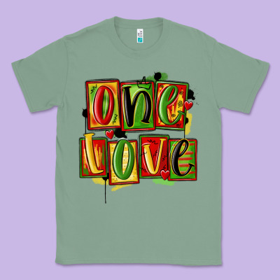 One Love Juneteenth Classic Tee Designed By Maliassmallbusiness