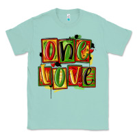 Seafoam one love juneteenth Classic Tee - MaliasSmallBusiness