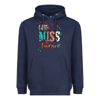 Navy Little miss America 4th of july Heavyweight Hoodie - HowdyJamesFarm