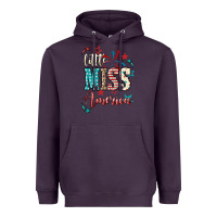 Plum Little miss America 4th of july Heavyweight Hoodie - HowdyJamesFarm