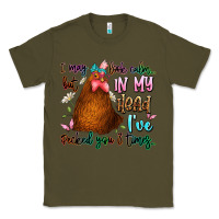 Army Green i may look calm but in my head ive pecked you 3 ti Classic Tee - JahusDesignShop
