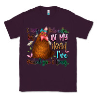 Plum i may look calm but in my head ive pecked you 3 ti Classic Tee - JahusDesignShop