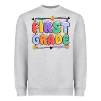 Heather Grey first grade Heavyweight Sweatshirt - MaliasSmallBusiness