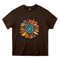 Chocolate Brown blessed is the nation whose god is the lord Heavy Core Tee - CowhideDigitalArt