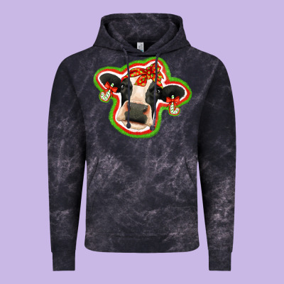 Christmas Heifer Vintage Hoodie Designed By Jasminsmagicworld