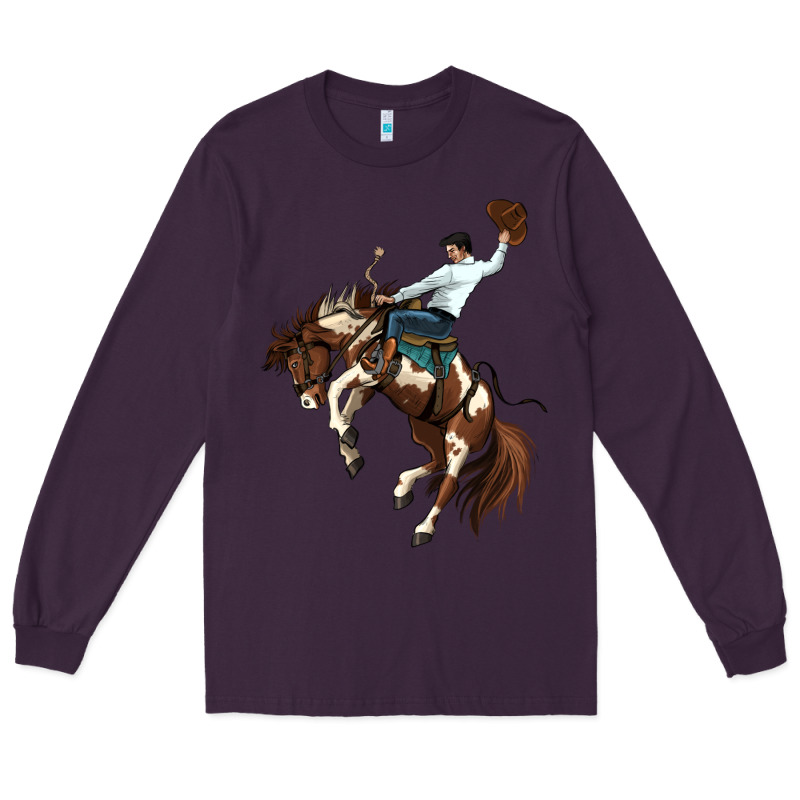 American Paint Horse Rodeo Cowboy Long Sleeve Tee by MaliasSmallBusiness | Teevron