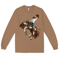 Toasted Coconut american paint horse rodeo cowboy Long Sleeve Tee - MaliasSmallBusiness