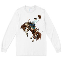 White american paint horse rodeo cowboy Long Sleeve Tee - MaliasSmallBusiness