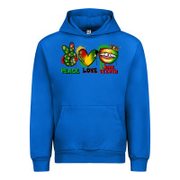 Cobalt peace love juneteenth Urban Hoodie - FaDigitalArtStudio