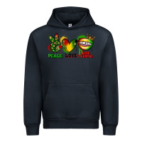 Navy peace love juneteenth Urban Hoodie - FaDigitalArtStudio