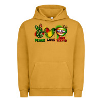 Pigment Peanut Butter peace love juneteenth Urban Hoodie - FaDigitalArtStudio