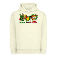 Pigment Pistachio peace love juneteenth Urban Hoodie - FaDigitalArtStudio