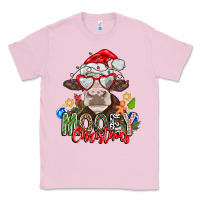 Bubblegum Pink Mooey Christmas Classic Tee - CowhideDigitalArt