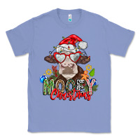 Colony Blue Mooey Christmas Classic Tee - CowhideDigitalArt