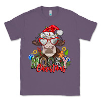 Lavender Mooey Christmas Classic Tee - CowhideDigitalArt