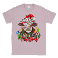 Lilac Mooey Christmas Classic Tee - CowhideDigitalArt