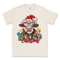 Natural Mooey Christmas Classic Tee - CowhideDigitalArt