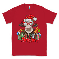 Red Mooey Christmas Classic Tee - CowhideDigitalArt