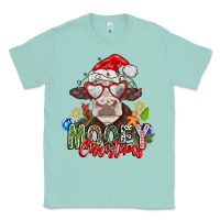 Seafoam Mooey Christmas Classic Tee - CowhideDigitalArt