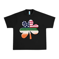 Black st patricks day shamrock american flag Urban Heavy Tee - MaliasSmallBusiness