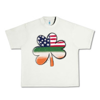 Pistachio st patricks day shamrock american flag Urban Heavy Tee - MaliasSmallBusiness