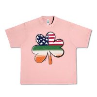 Salmon st patricks day shamrock american flag Urban Heavy Tee - MaliasSmallBusiness