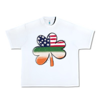 White st patricks day shamrock american flag Urban Heavy Tee - MaliasSmallBusiness