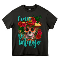 Asphalt cinco de mayo skull Heavy Core Tee - HRA Design Shop