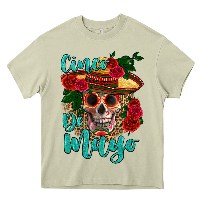 Cinco De Mayo Skull Heavy Core Tee by HRA Design Shop | Teevron