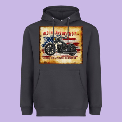 Old Indians Never Die Heavyweight Hoodie Designed By Tumblerdesignbyshophia