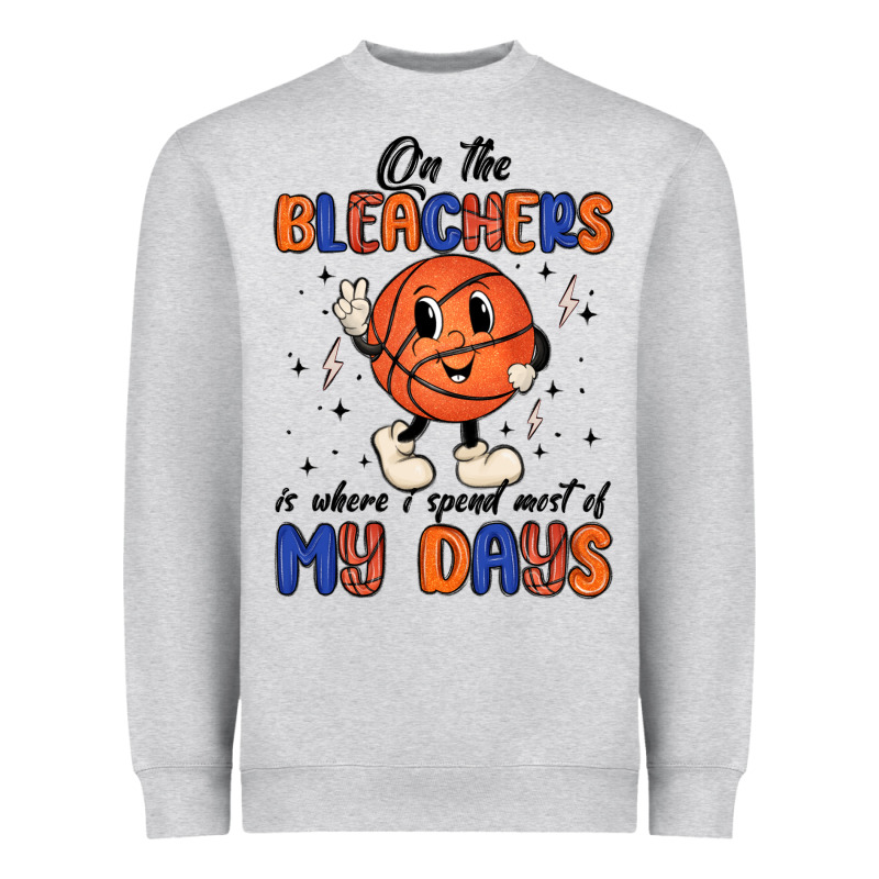On The Bleachers Is Where I Spend Most Of My Days Heavyweight Sweatshirt by MaliasSmallBusiness | Teevron