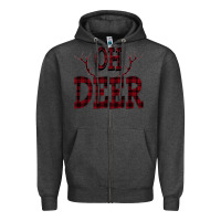 Charcoal Heather Oh Deer Zipper Hoodie - Bettercallsaul
