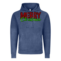 Vintage Denim merry christmas tartan Vintage Hoodie - Jasminsmagicworld