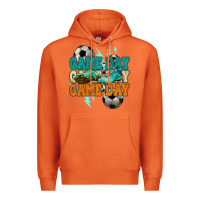 Carrot Game day lightning bolt soccer Premium Hoodie - HowdyJamesFarm