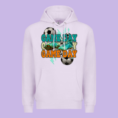 Game Day Lightning Bolt Soccer Premium Hoodie Designed By Howdyjamesfarm