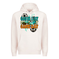 Pale Pink Game day lightning bolt soccer Premium Hoodie - HowdyJamesFarm